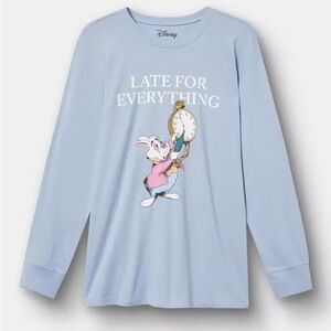 Torrid Disney Late for everything Jersey long sleeve tee